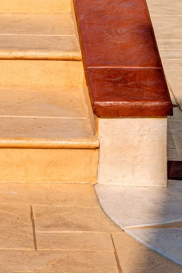 Resina para hormigón impreso aplicada en escaleras