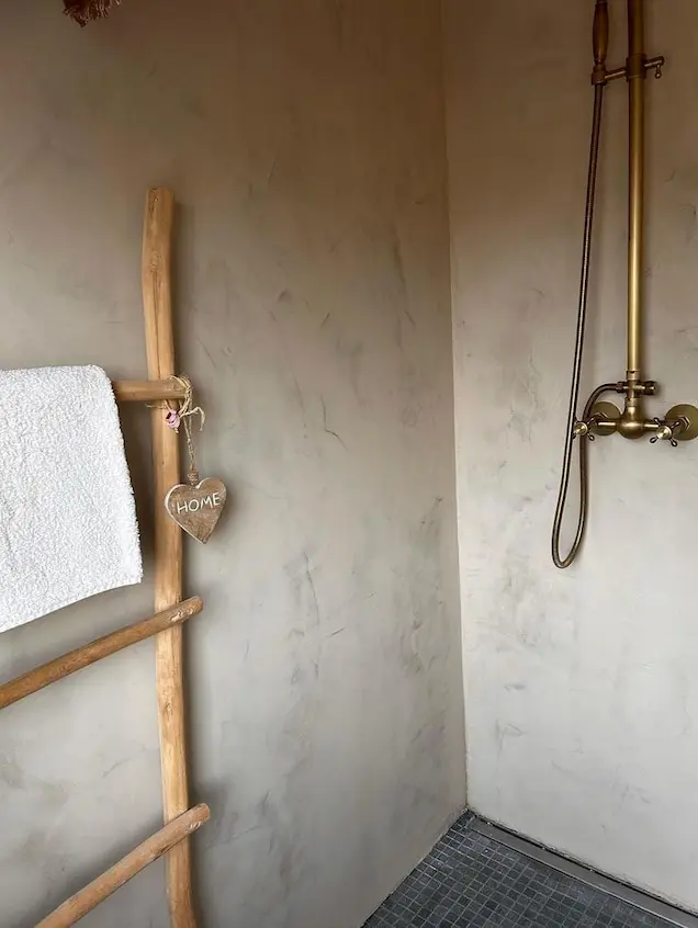 Beton cire plateau douche