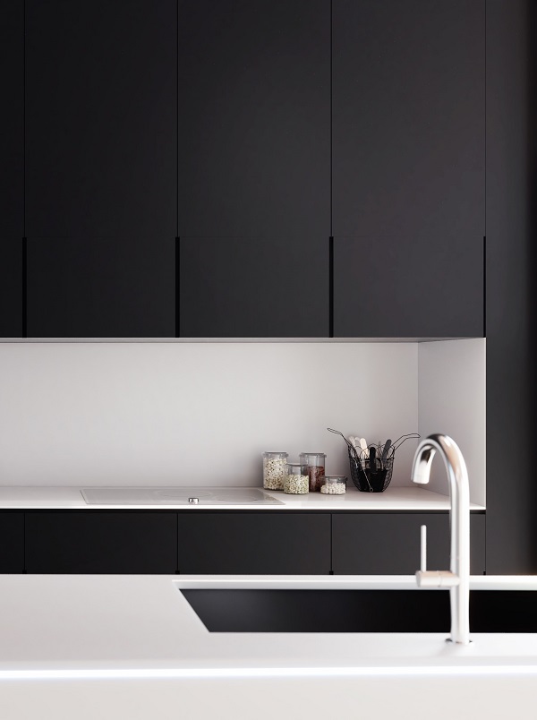 Pintar muebles de cocina grises con molduras