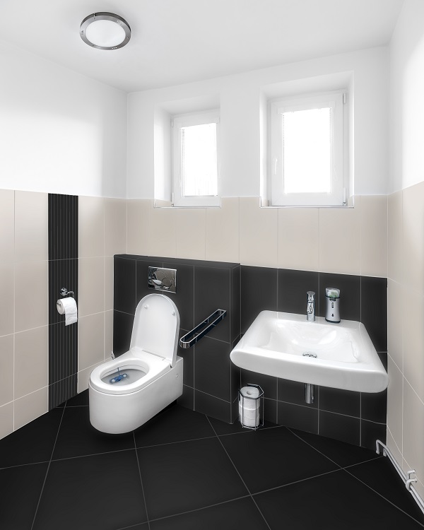 Pintura para azulejos del baño en color antracita