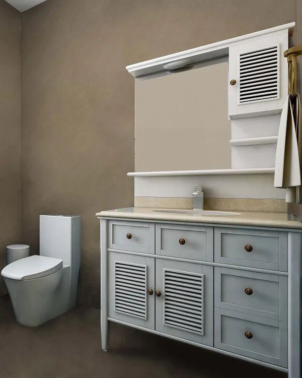 baño con microcemento en suelo y paredes