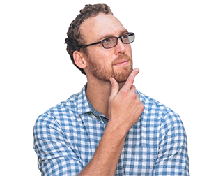 Man thinking about Smartcret's ready-to-use microcement FAQs