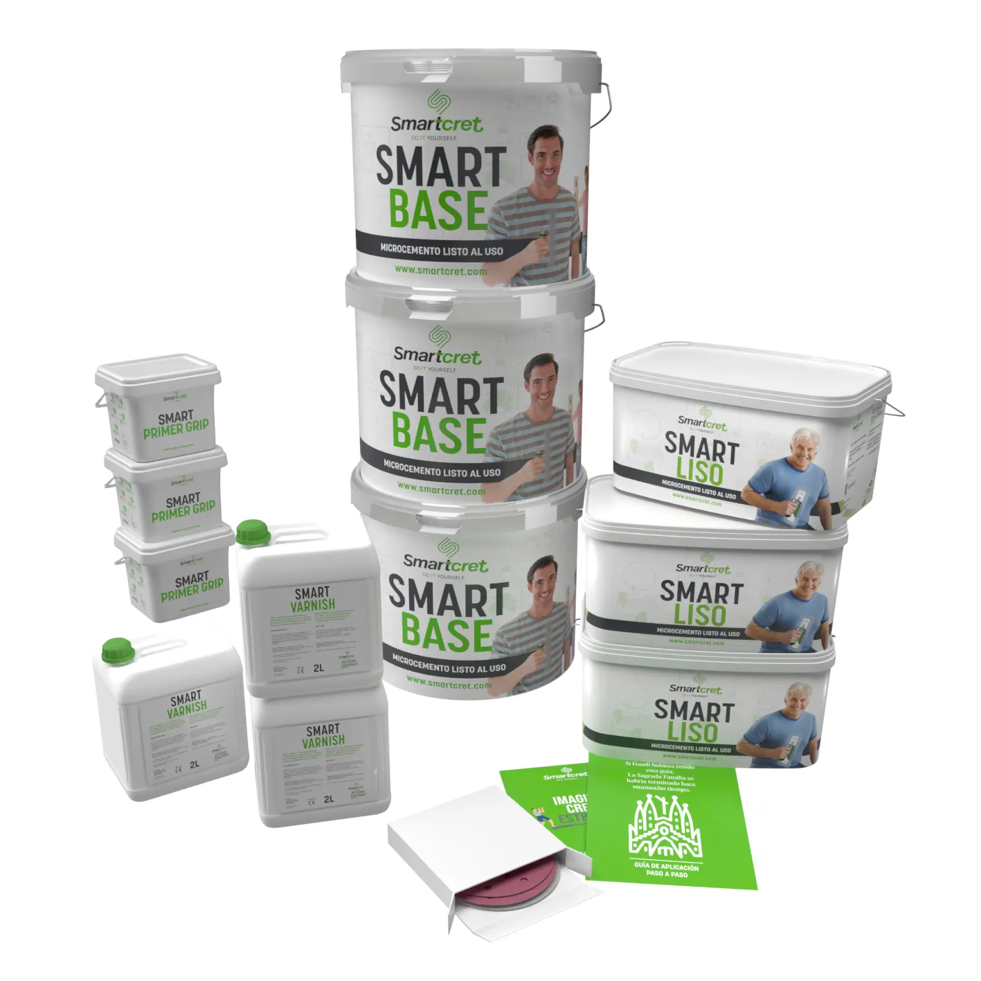 Mega microcement kit for plastered surfaces 258ft2