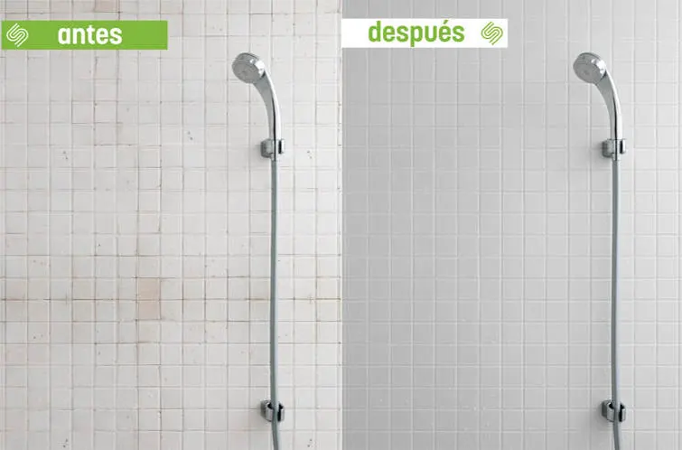 Avant et après la peinture pour carrelages de douche