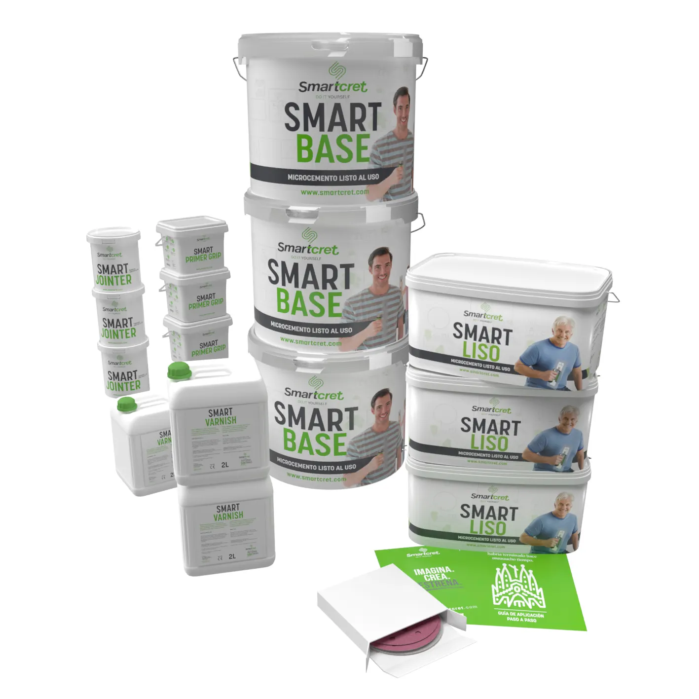 Mega kit de béton ciré pour 24 m² de surfaces carrelées