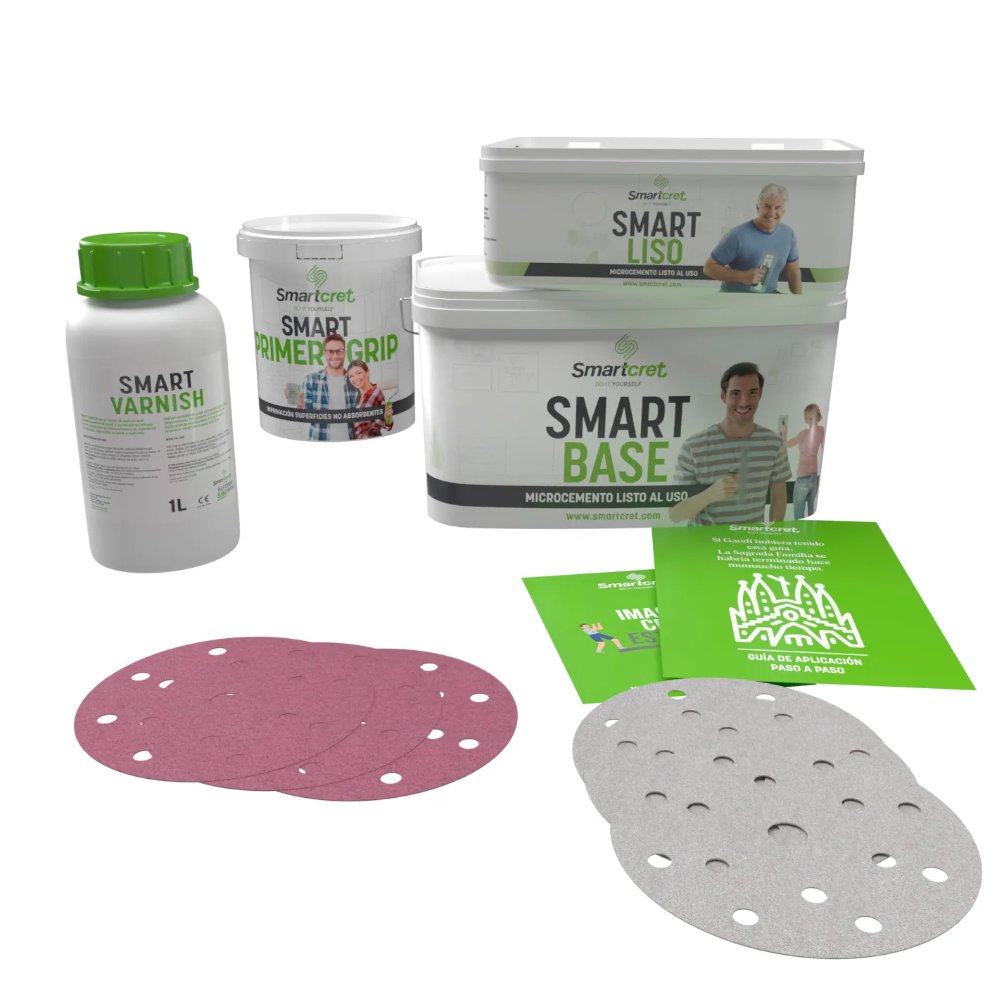 Mini kit di microcemento per 4 m² per superfici prive de fughe